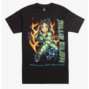 Billie Eilish Anime Flames shirt